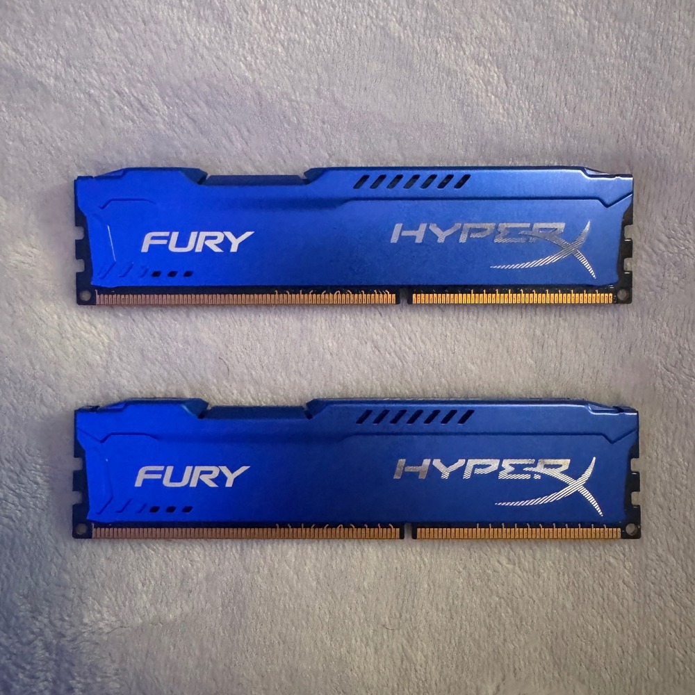 Kingston HyperX Fury 8GB 2x4GB DDR3 1600MHz Desktop RAM Blue HX316C10FK2/8